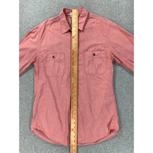 J Crew Cotton Button Down Work Shirt (Men's Medium)‎ Faded Red/Pink - Picture 8 of 11